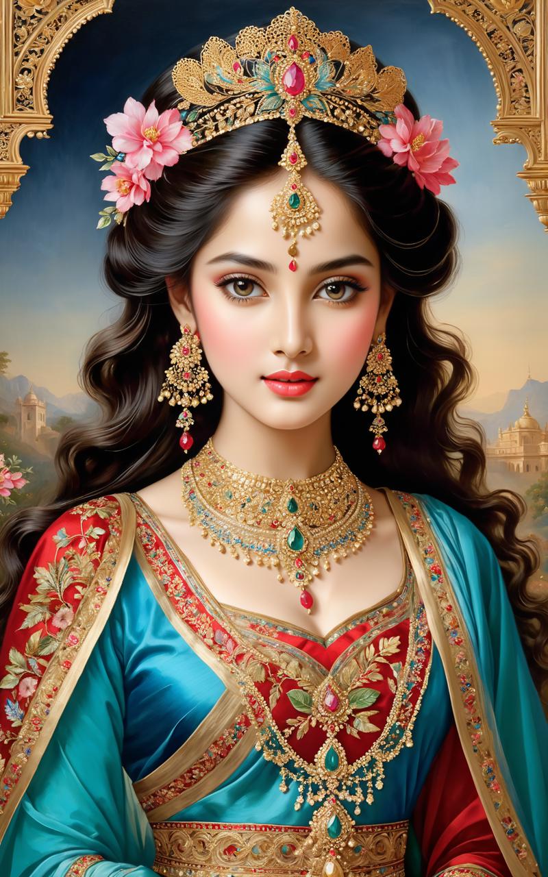 05176-3611235657-This captivating painting portrays a resplendent young woman adorned with an array of exquisite embellishments. Her ethereal bea.png